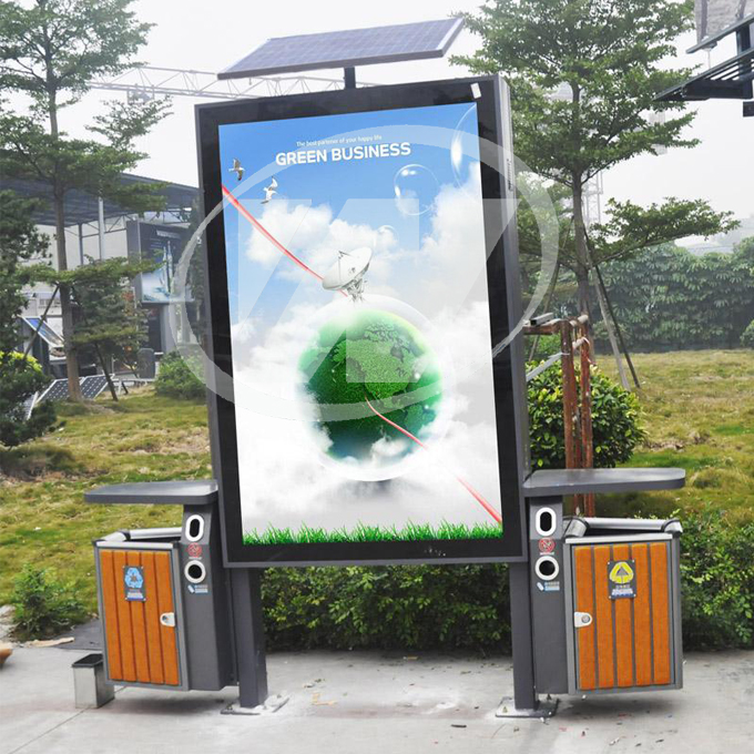 云南太阳能广告垃圾桶一体灯安装批发